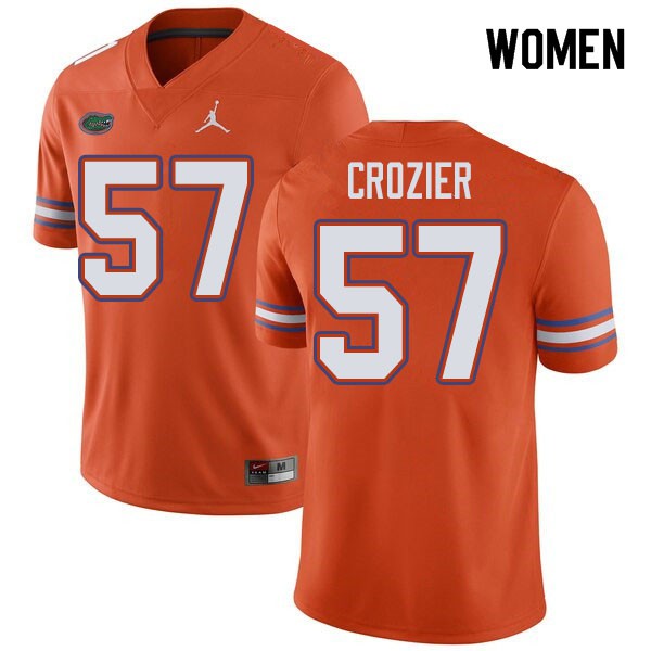 Jordan Brand Women #57 Coleman Crozier Florida Gators College Football Jerseys Orange
